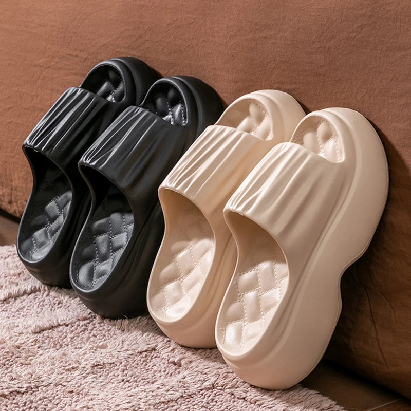 Chinelos Plataforma Chunky Mujer 2025 - Sandalias EVA Cuña Playa