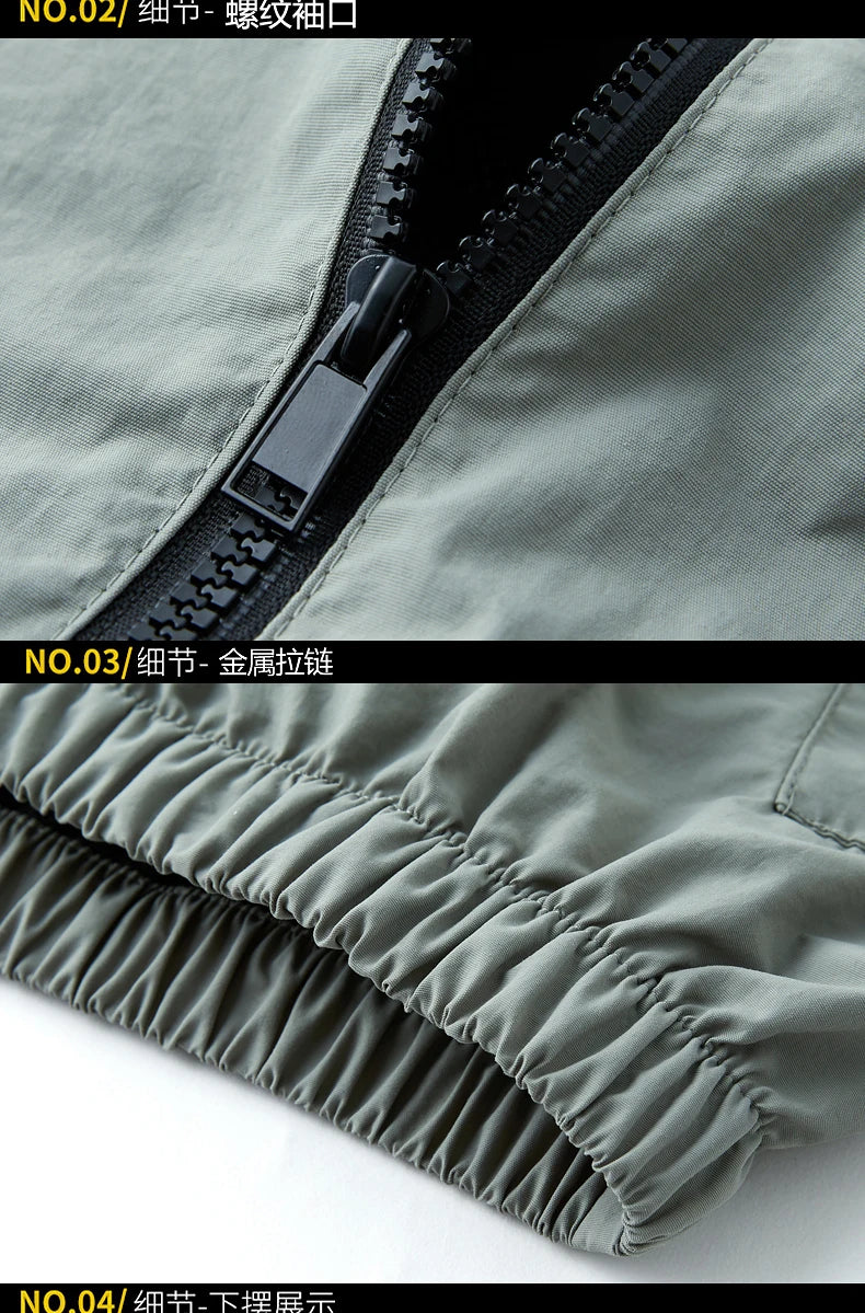 Chaqueta Bomber Vintage Hombre - Jacket Reflectante Capucha Verde