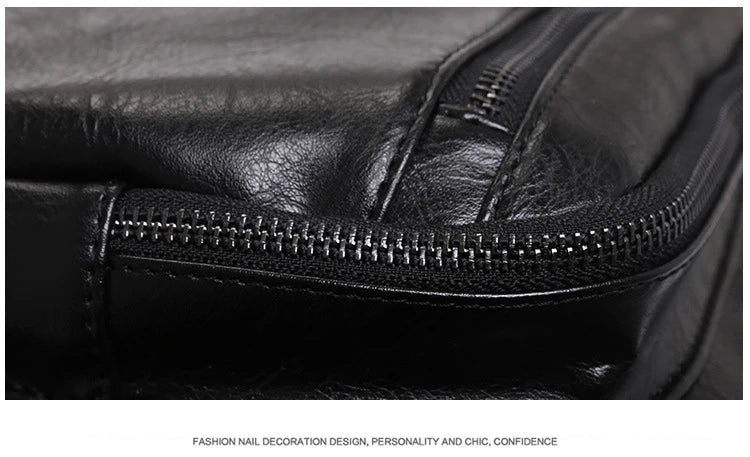 Mochila Cuero 2023 Alta Calidad Fashion - Estudiante Business Portátil Escolar Coreana