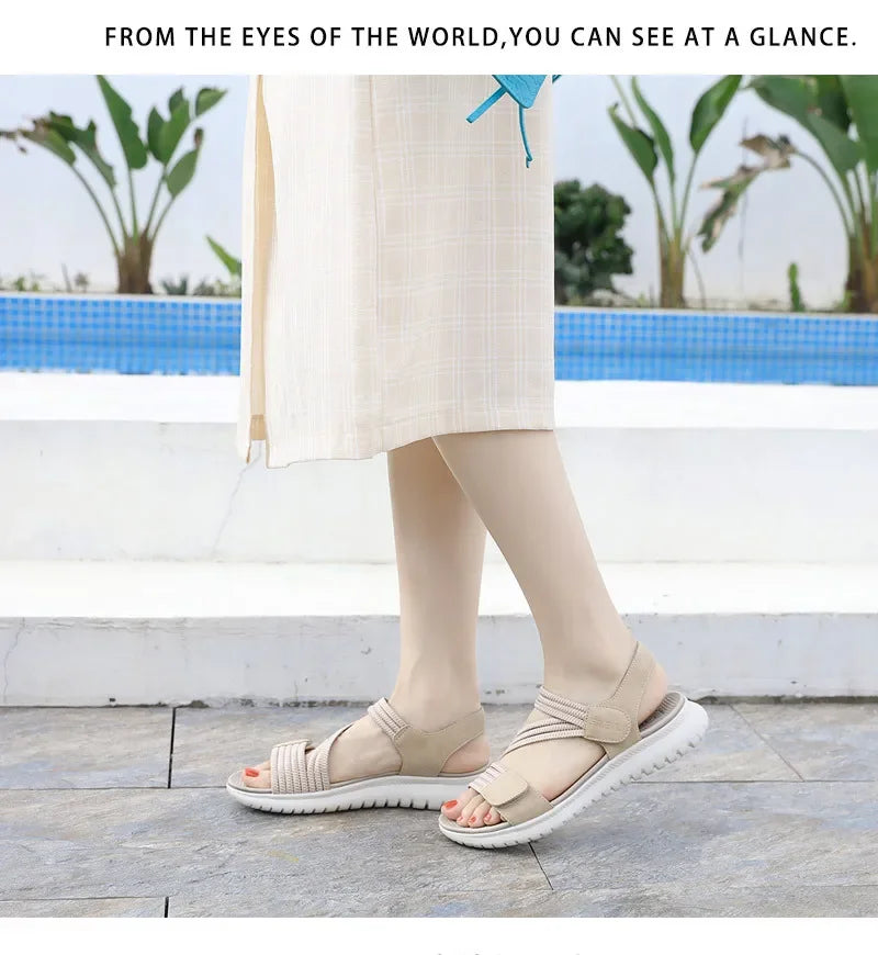 Sandalias Cuña Mujer Deportivas - Zapatos Playa Outdoor Aumenta Altura Cómodas Verano