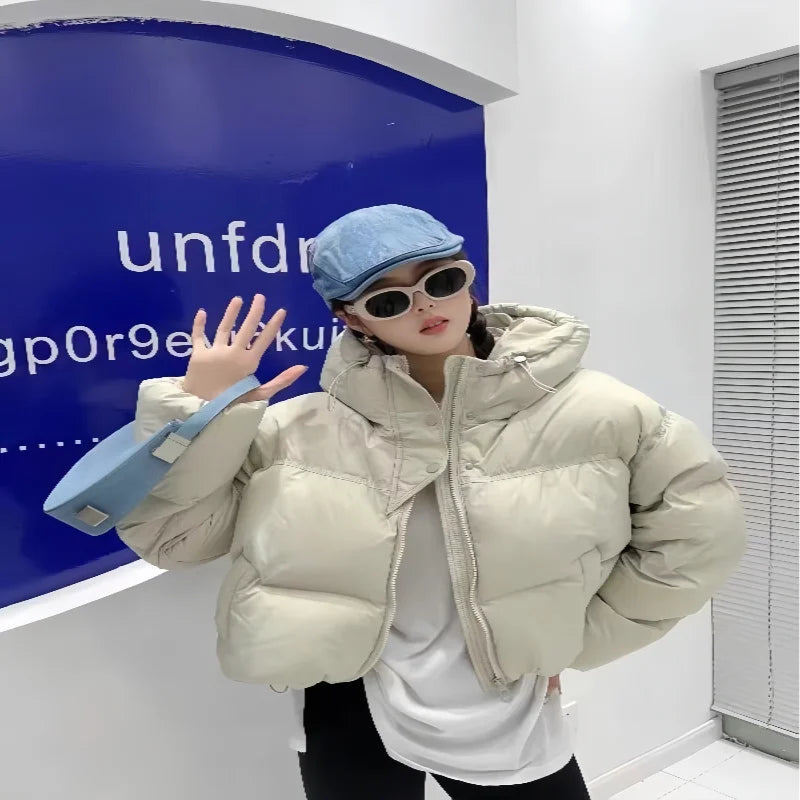 Chaqueta Puffer Mujer Corta - Chaqueta Solapa Algodón Coreana
