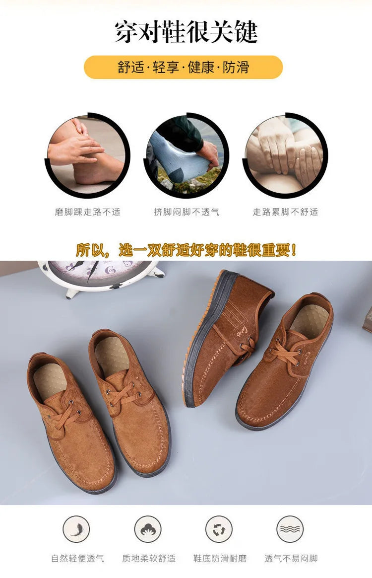 Zapatos Hombre Casual Transpirables - Loafers Sneakers 2023 Fashion Cómodos Planos Artesanales Retro Leisure