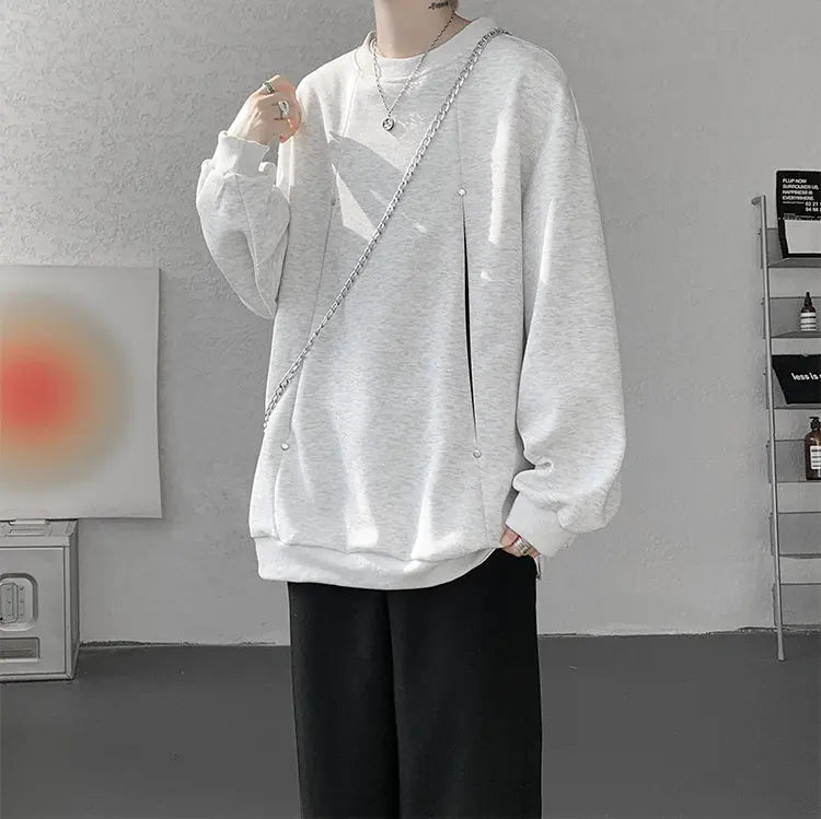 Sudadera Hombre Otoño Invierno - Hoodie Cuello Redondo Casual Outdoor