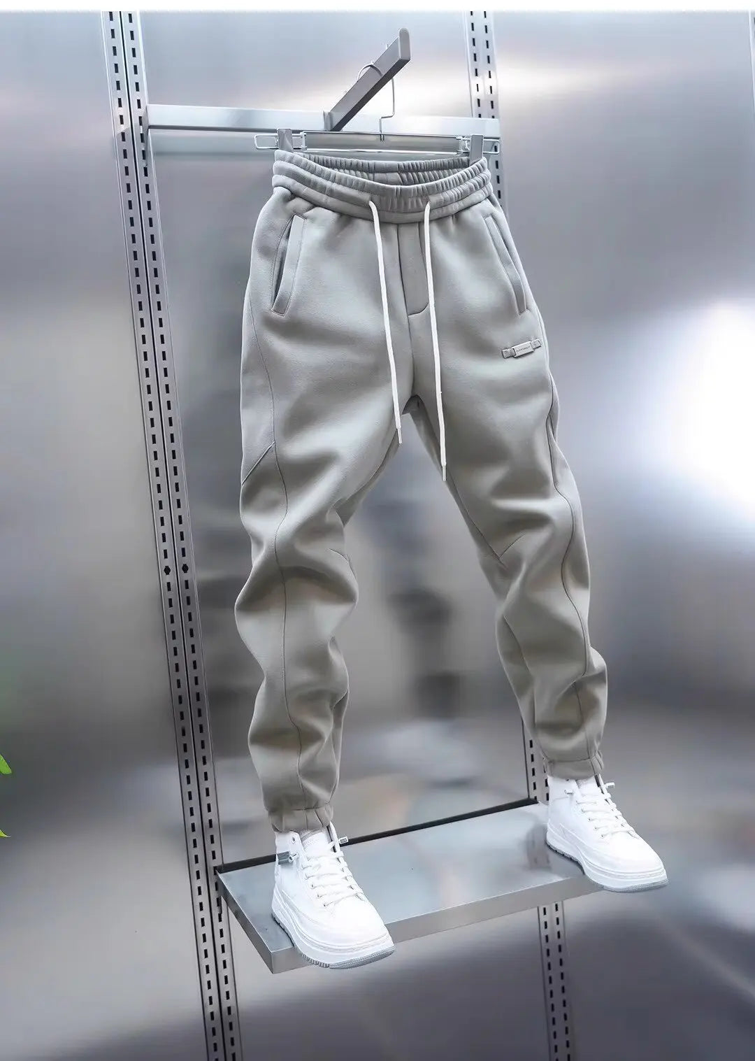 Pantalones Hombre Casuales Color Sólido - Joggers Cónicos Elásticos Versátiles Cortos