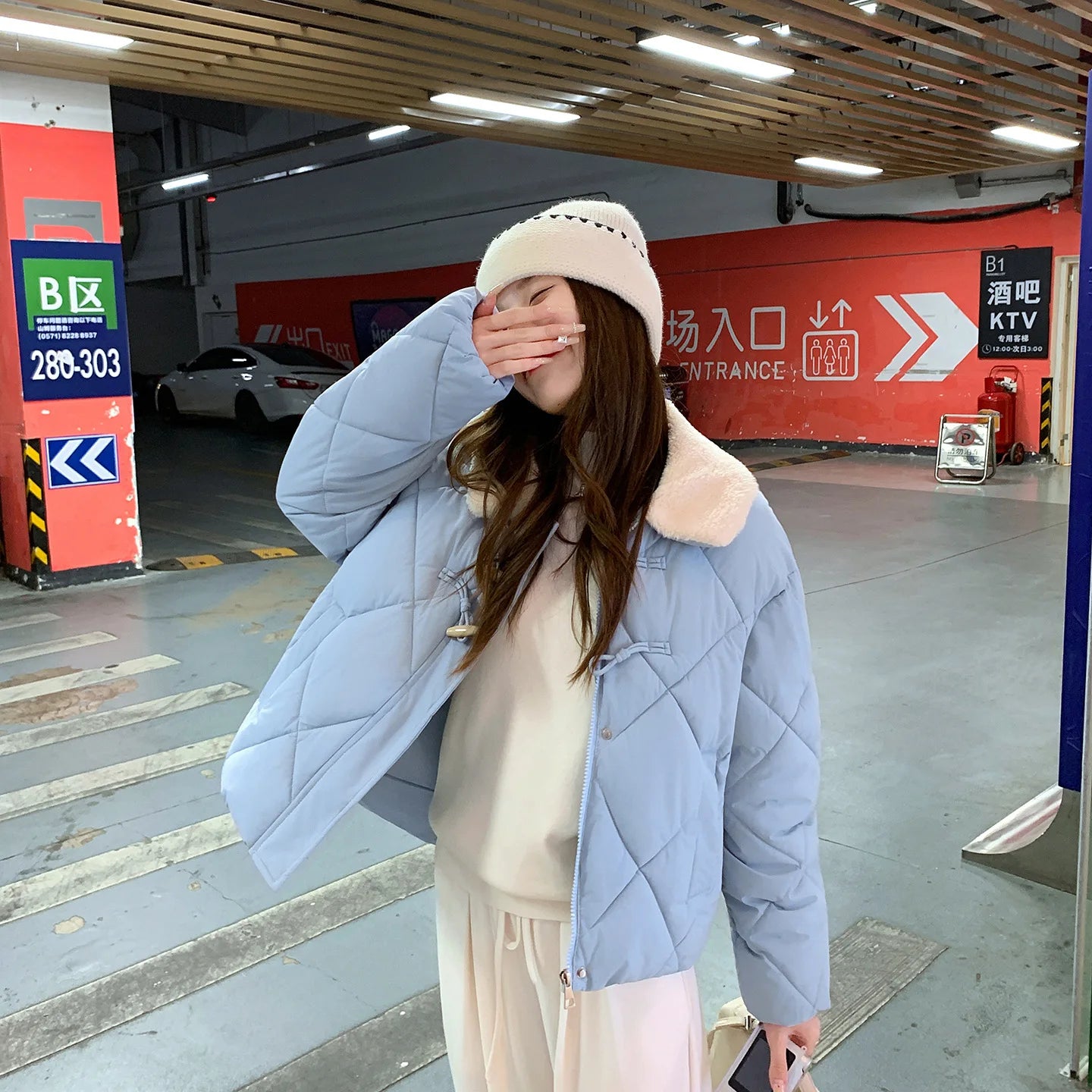 Chaqueta Algodón Mujer Tendencia - Chaqueta Estilo Chino Cuello Lana 2025