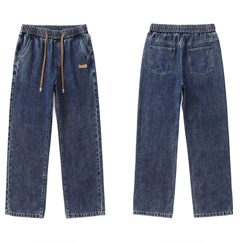 Jeans Hombre Pierna Recta - Pantalón Denim Holgado Versátil