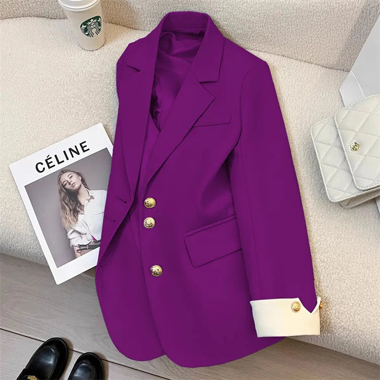 Blazer Mujer Elegante Manga Larga