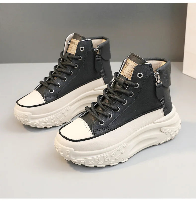 Sneakers Luxury High Top Mujer 2025 - Botas Plataforma Running Outdoor