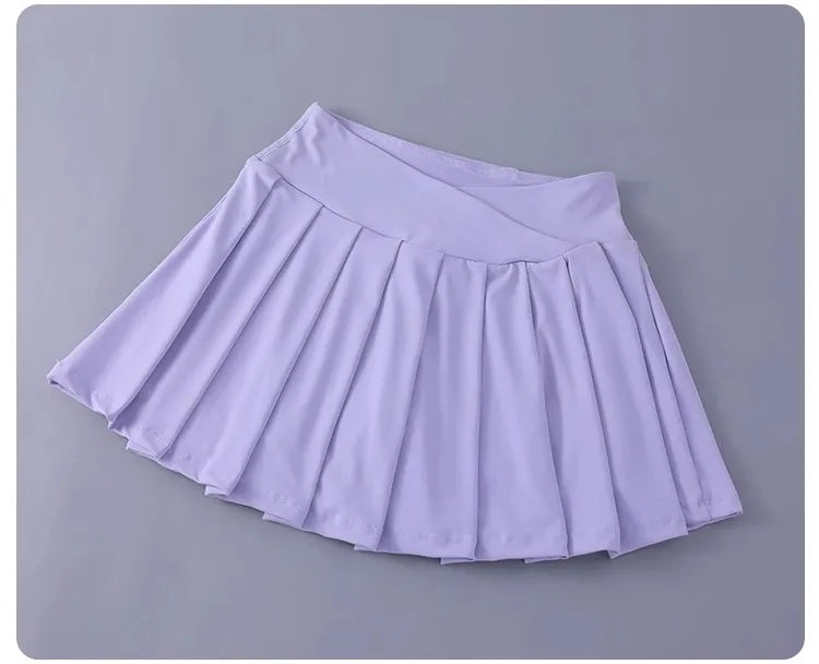 Falda Tenis Mujer Plisada - Falda Deportiva Golf Cintura Alta Con Shorts