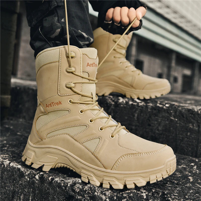 Botas Hiking Hombre High-Top Outdoor - Senderismo Cálidas Cómodas Casual Invierno
