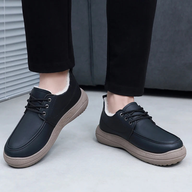 Zapatos Hombre Casual Algodón 2025 - Invierno Fashion Versátiles Cálidos Cómodos Antideslizantes Resistentes
