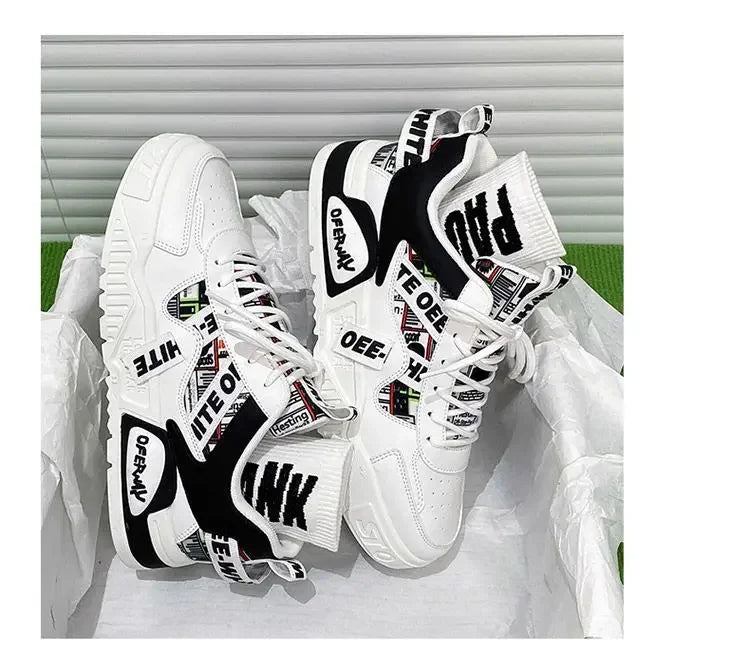 Zapatillas Cuero Hombre Casual - Skateboard Running Deportivas Plataforma