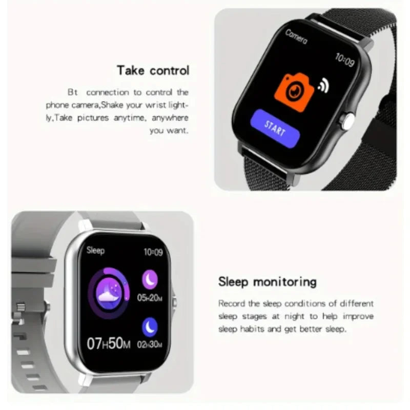 Smartwatch Android 1.44" Pantalla Táctil - Llamadas Bluetooth Carga Magnética