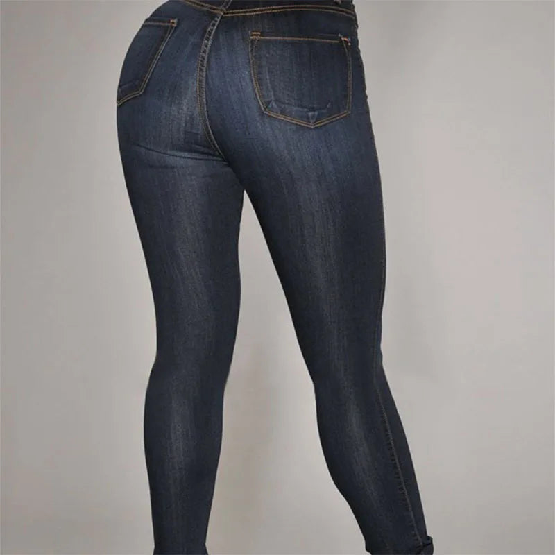Jeans Skinny Mujer Cintura Alta - Pantalón Elástico Vintage
