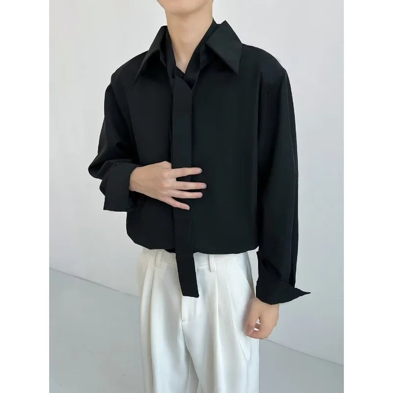 Camisa Hombre Casual Suelta Otoño - Manga Larga Trendy Brands Ins Joven