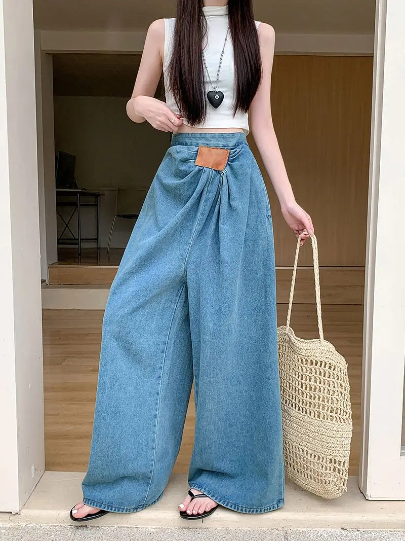 Jeans Mujer Pierna Ancha Americanos - Pantalón Holgado 2025