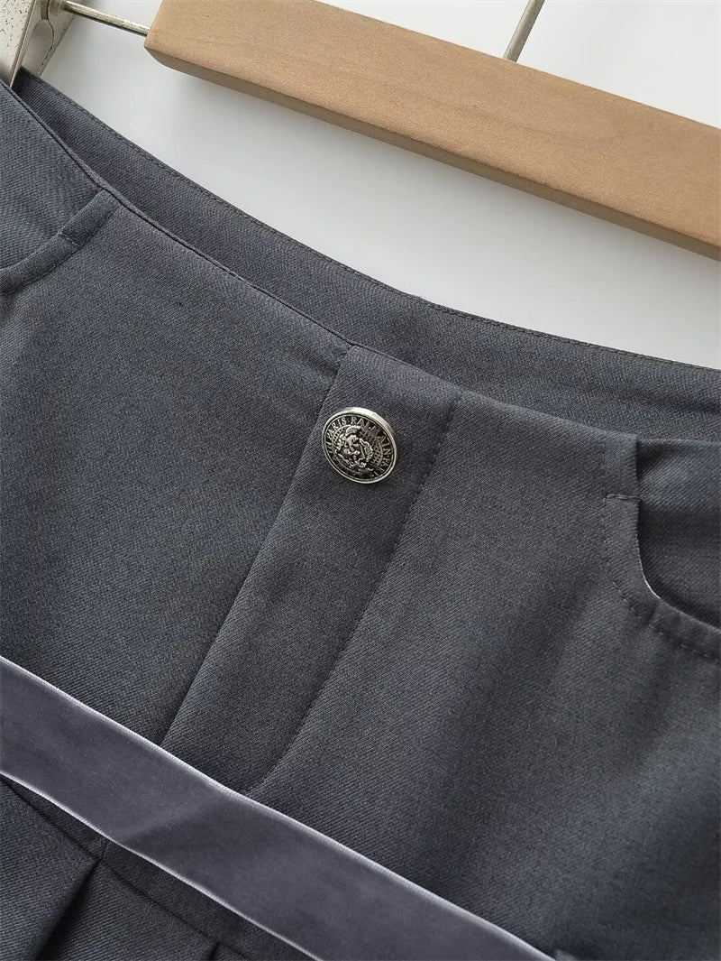 Falda Y2K Mujer Plisada Mini - Falda Cuadros Vintage Harajuku Preppy Lazo