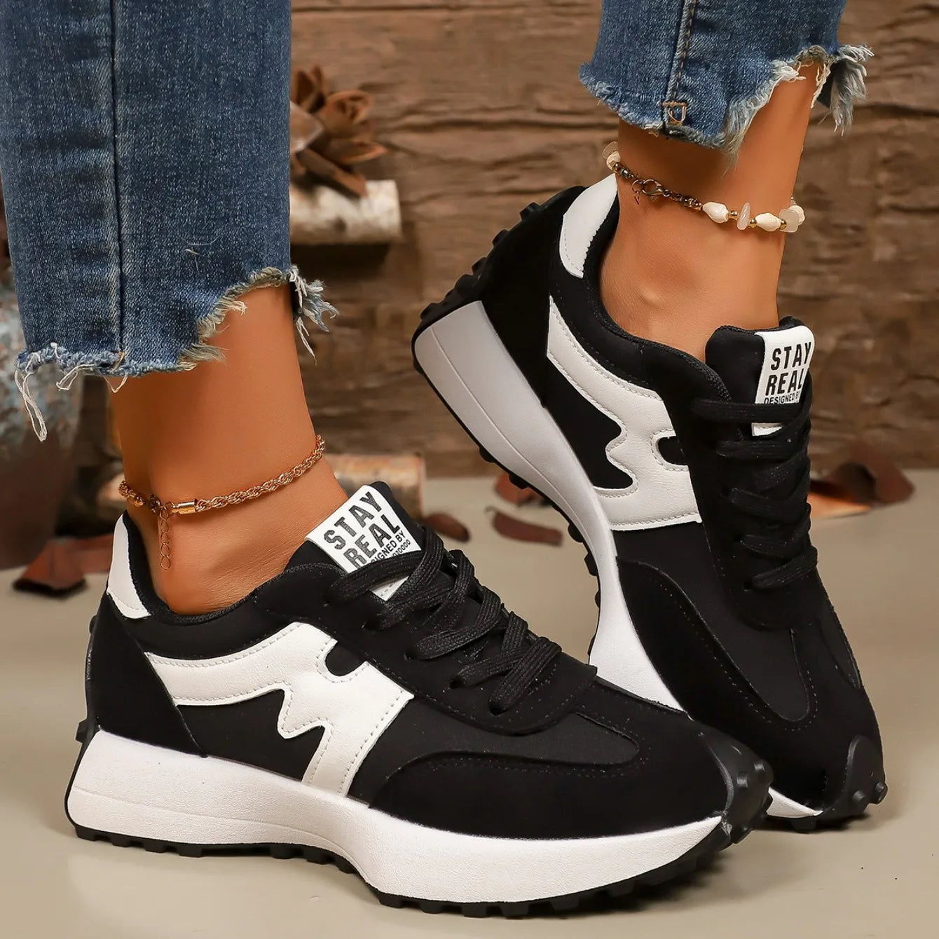 Sneakers Plataforma Mujer 2025 - Zapatillas Primavera Otoño Ligeras Transpirables