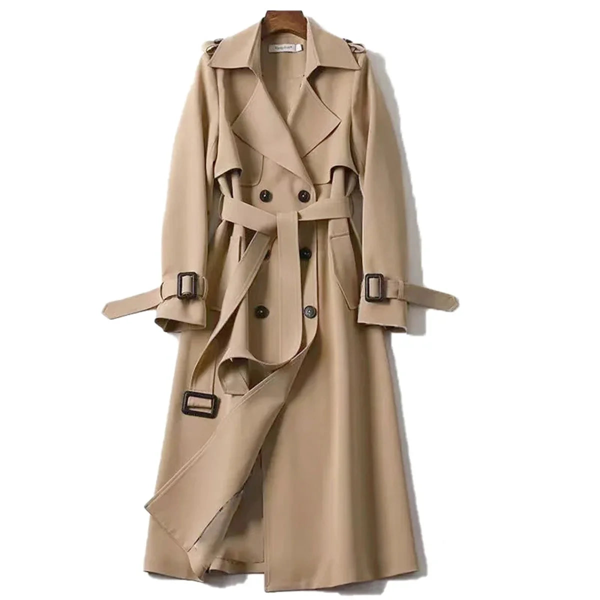 Trench Mujer Estilo Coreano - Gabardina Cinturón Primavera Otoño