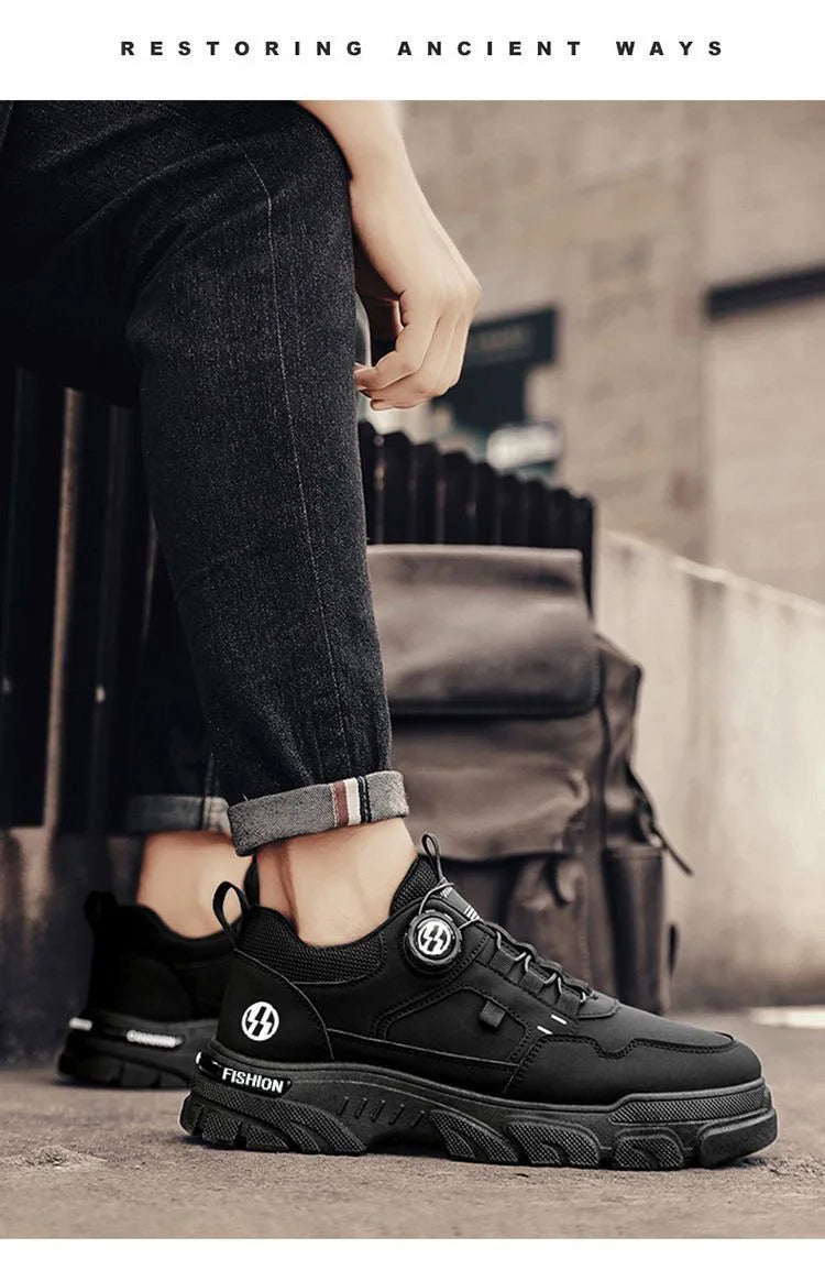 Botas Hombre High-Top Montañismo - Outdoor Antideslizantes Casual Viaje Fashion Versátiles Cómodas Senderismo