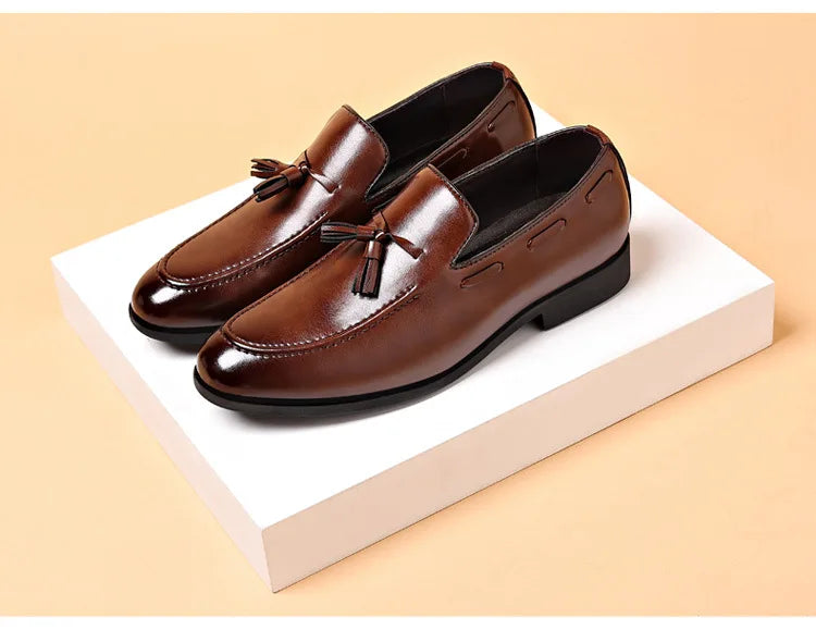 Zapatos Hombre Vestir Cuero PU - Elegantes Business Formal Casual Slip On Boda Tallas Grandes