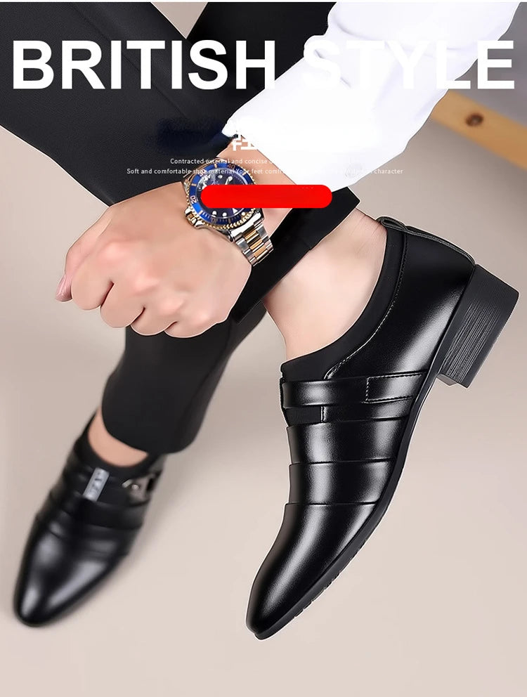 Zapatos Vestir Hombre Slip-On - Formales Boda Oficina Trabajo Loafers Elegantes