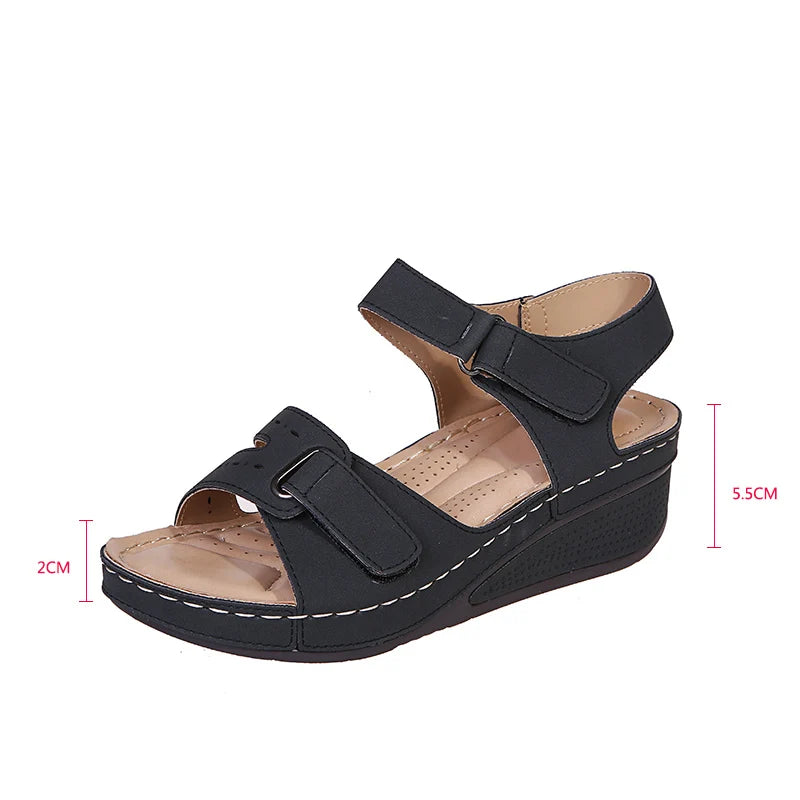 Sandalias Cuña Mujer Verano - Zapatos Plataforma Suela Suave Elegantes Tendencia