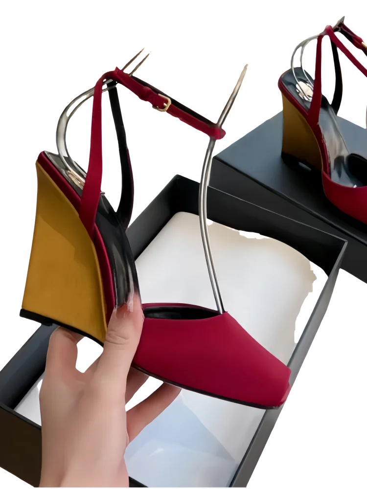 Sandalias Plataforma Mujer Satén 2025 - Zapatos Tacón Chunky Tiras Primavera