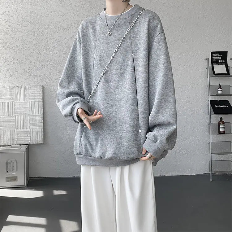 Sudadera Hombre Otoño Invierno - Hoodie Cuello Redondo Casual Outdoor