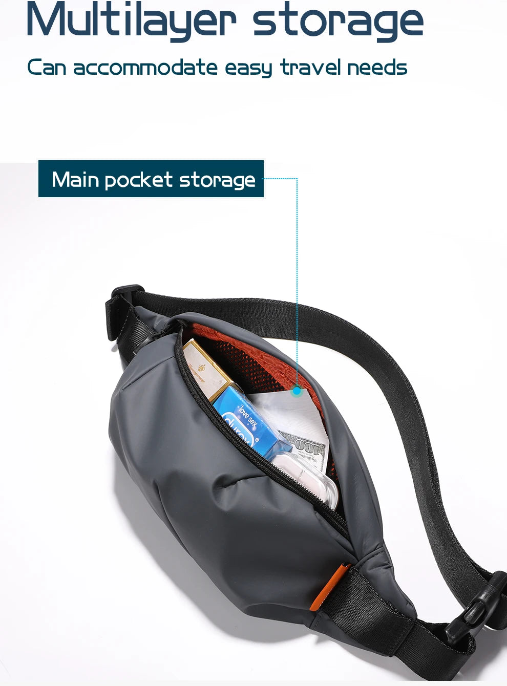 Riñonera Multifuncional Unisex Cinturón - Outdoor Viaje Deporte Fashion Hombre Mujer