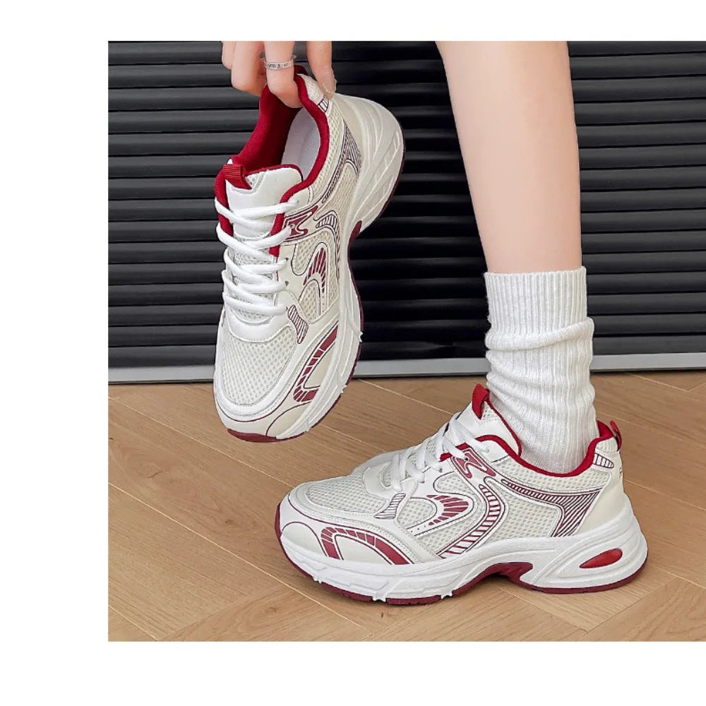 Sneakers Dad Shoes Mujer Verano 2025 - Zapatillas Mesh Transpirables Casual All-Match