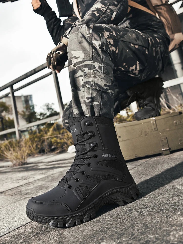 Botas Hiking Hombre High-Top Outdoor - Senderismo Cálidas Cómodas Casual Invierno