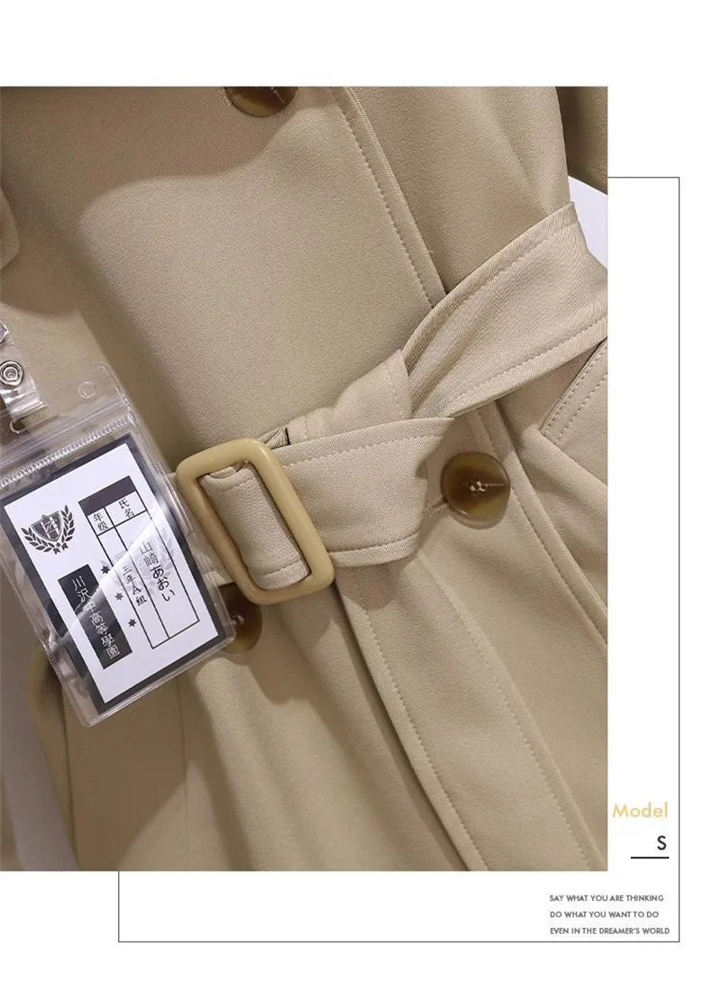 Trench Mujer Doble Botonadura - Gabardina Cinturón Primavera