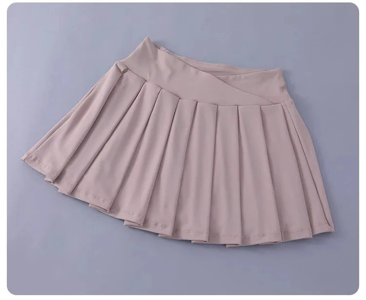 Falda Tenis Mujer Plisada - Falda Deportiva Golf Cintura Alta Con Shorts