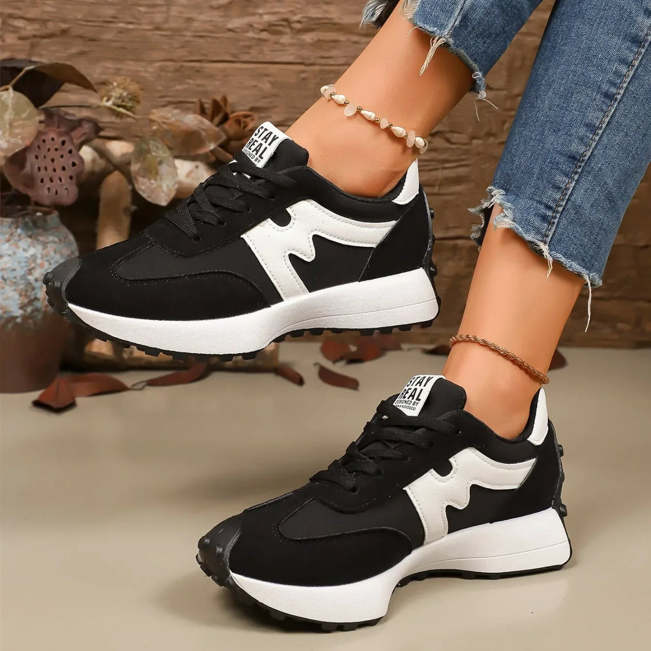 Sneakers Plataforma Mujer 2025 - Zapatillas Primavera Otoño Ligeras Transpirables