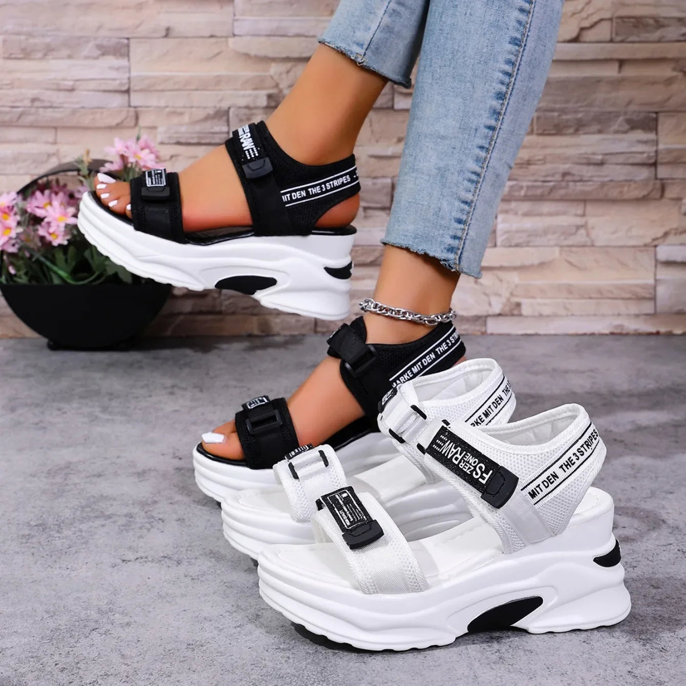 Sandalias Cuña Plataforma Mujer 2025 - Zapatos Playa Deportivos Aumenta Altura