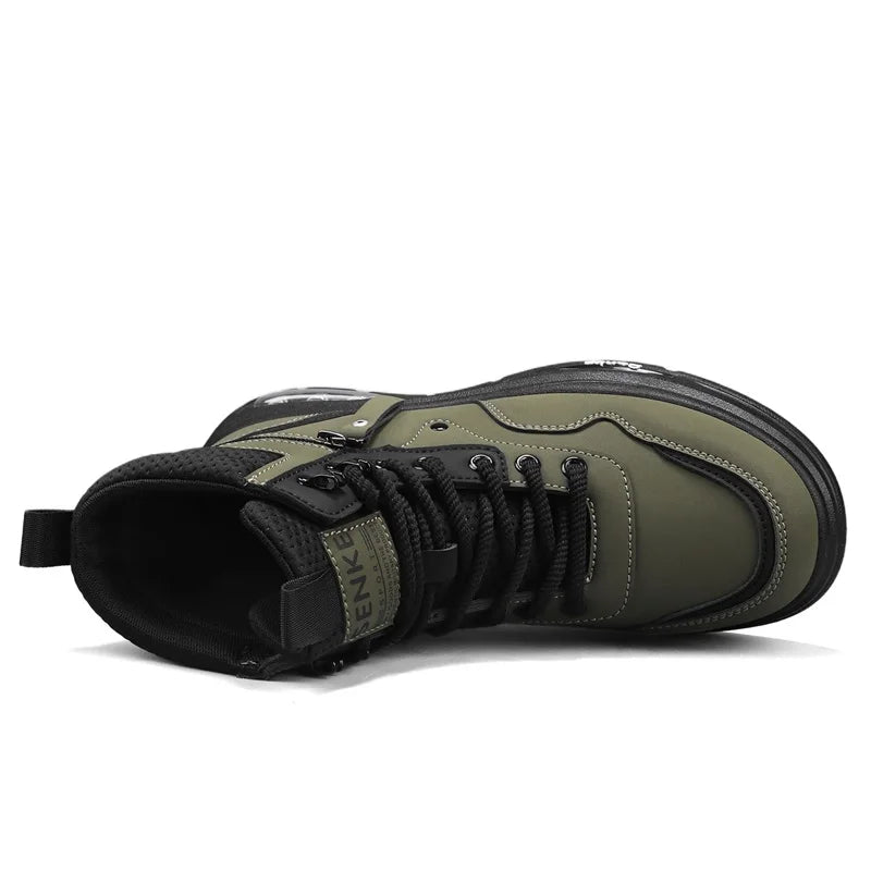 Botas Hombre Tobillo Invierno - Casual Cowboy Combat Tactical Motocicleta Cuero Chelsea Trabajo Outdoor Senderismo Luxury Designer