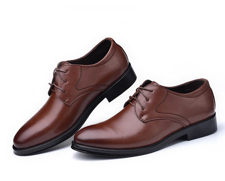 Zapatos Vestir Hombre Negros Cuero - Formales Boda Oficina Punta Puntiaguda Invierno 2024