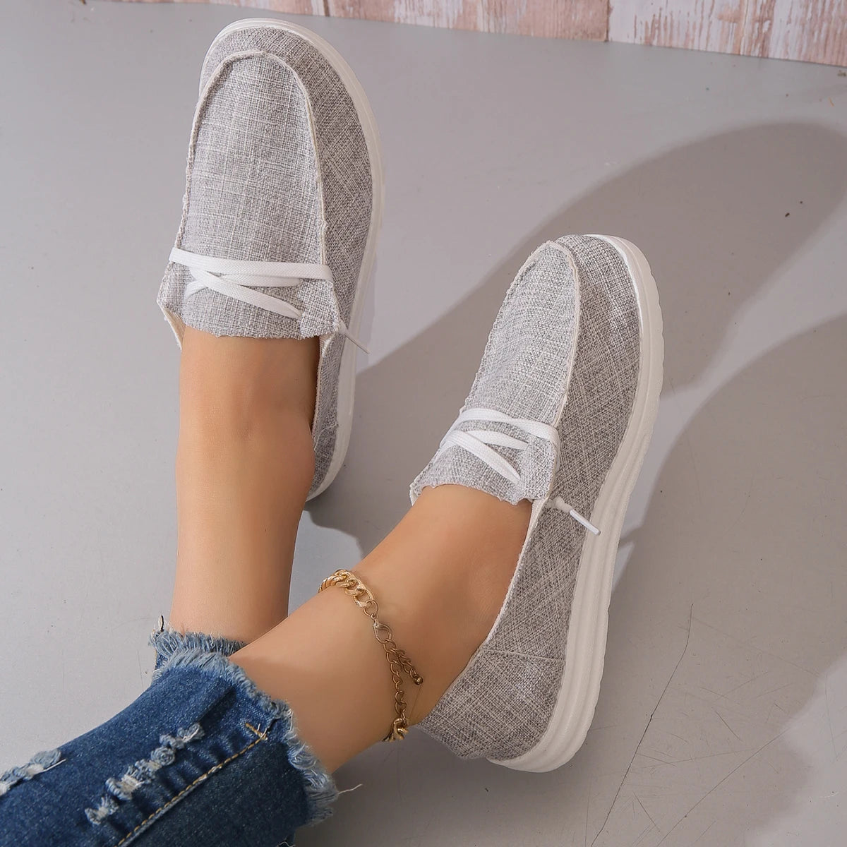 Zapatos Deportivos Mujer Denim - Zapatillas Ligeras Antideslizantes Outdoor