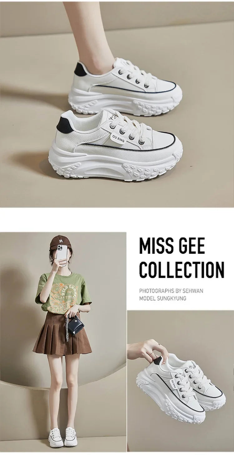 Sneakers Casual Plataforma Mujer - Zapatillas Designer Versátiles Premium