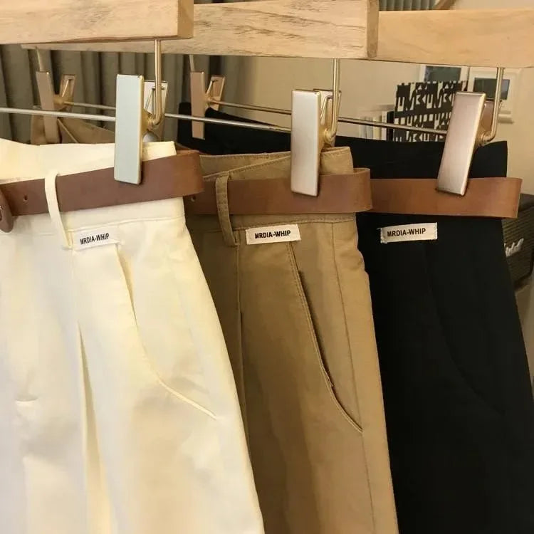 Pantalón Cargo Mujer Pierna Ancha - Pantalón Verano Cintura Alta