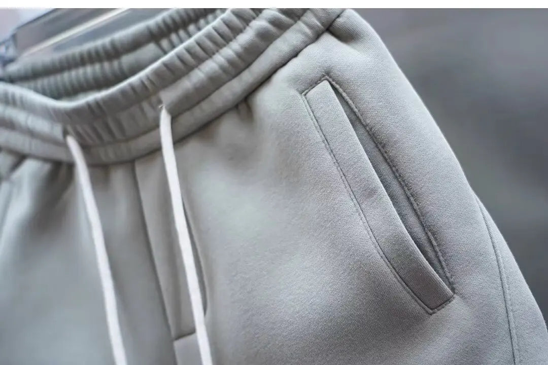 Pantalones Hombre Casuales Color Sólido - Joggers Cónicos Elásticos Versátiles Cortos