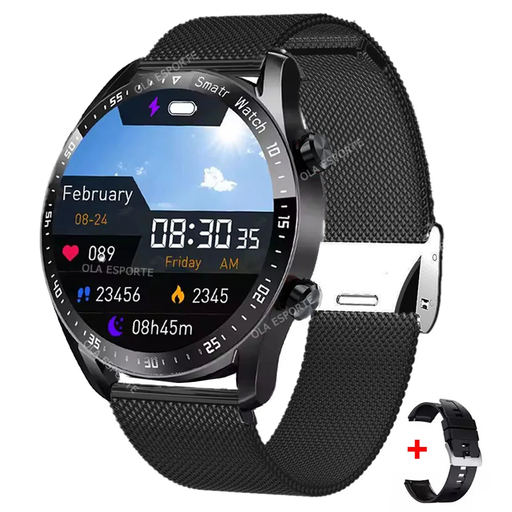 Smartwatch 2025 AMOLED Hombre Mujer - Pantalla Táctil Completa Bluetooth Llamadas 5ATM Deportivo
