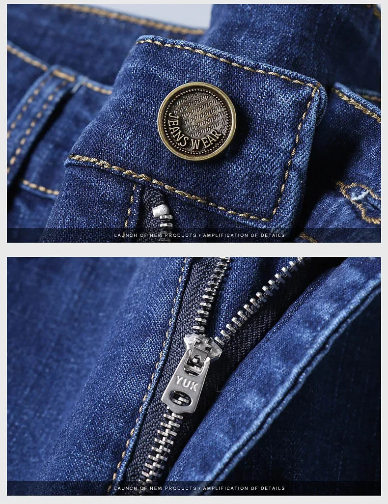 Vaqueros Hombre 2025 Stretch Slim Fit - Jeans Business Cómodos Suaves Marca