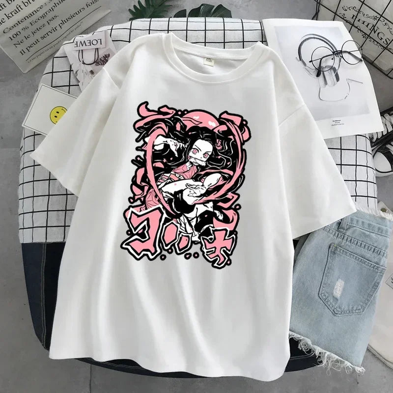 Camiseta Oversized Mujer Gótica - Top Harajuku Y2K Grunge