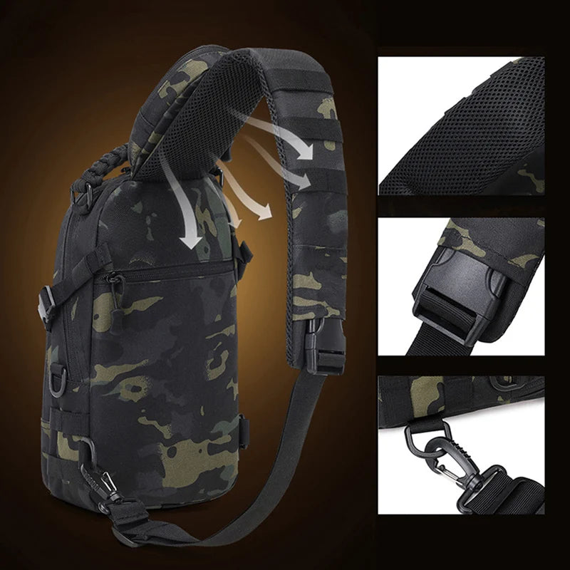 Riñonera Deportiva Hombre Outdoor - Bolsa Cintura Hombro Fanny Pack Camping Senderismo Pesca Escalada