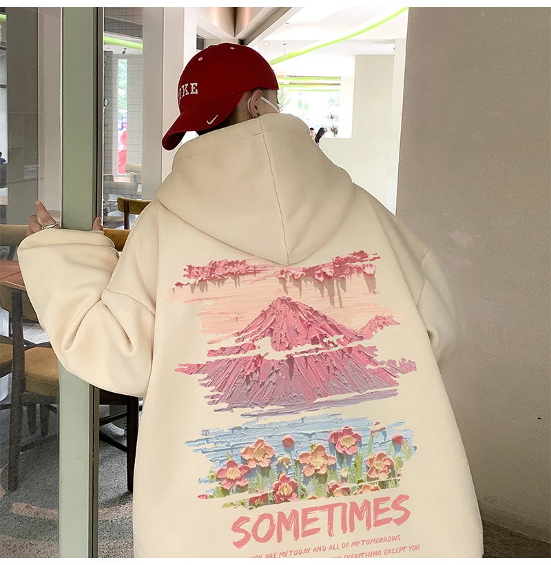 Sudadera Hombre Oversized Blanca 5XL - Hoodie Plain Casual