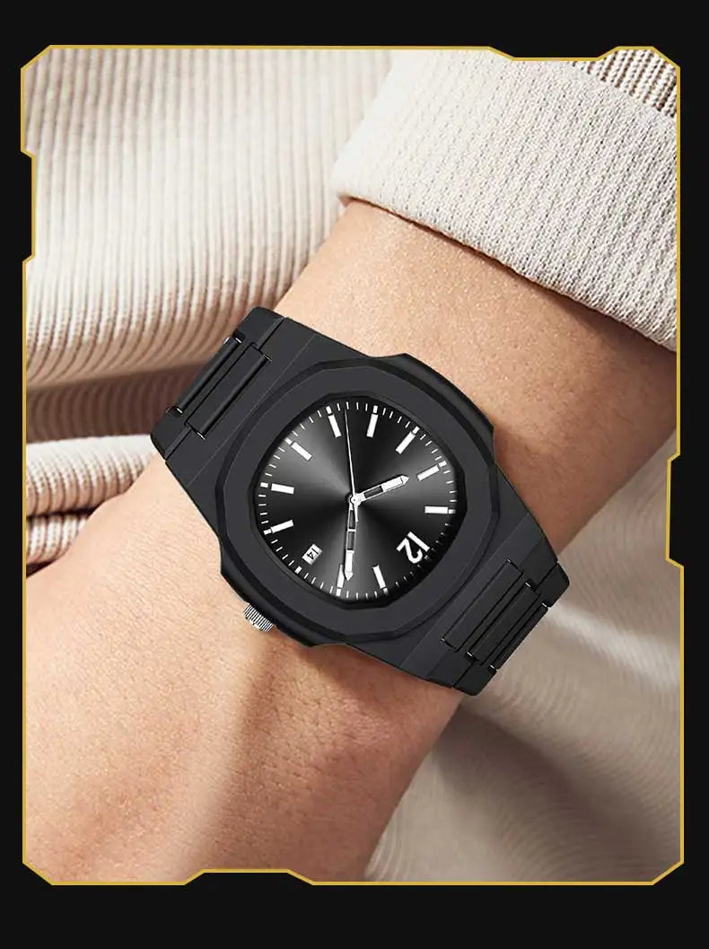 Reloj VA VA VOOM Military 40mm - Cuarzo Silicona Negro Calendario Deportivo
