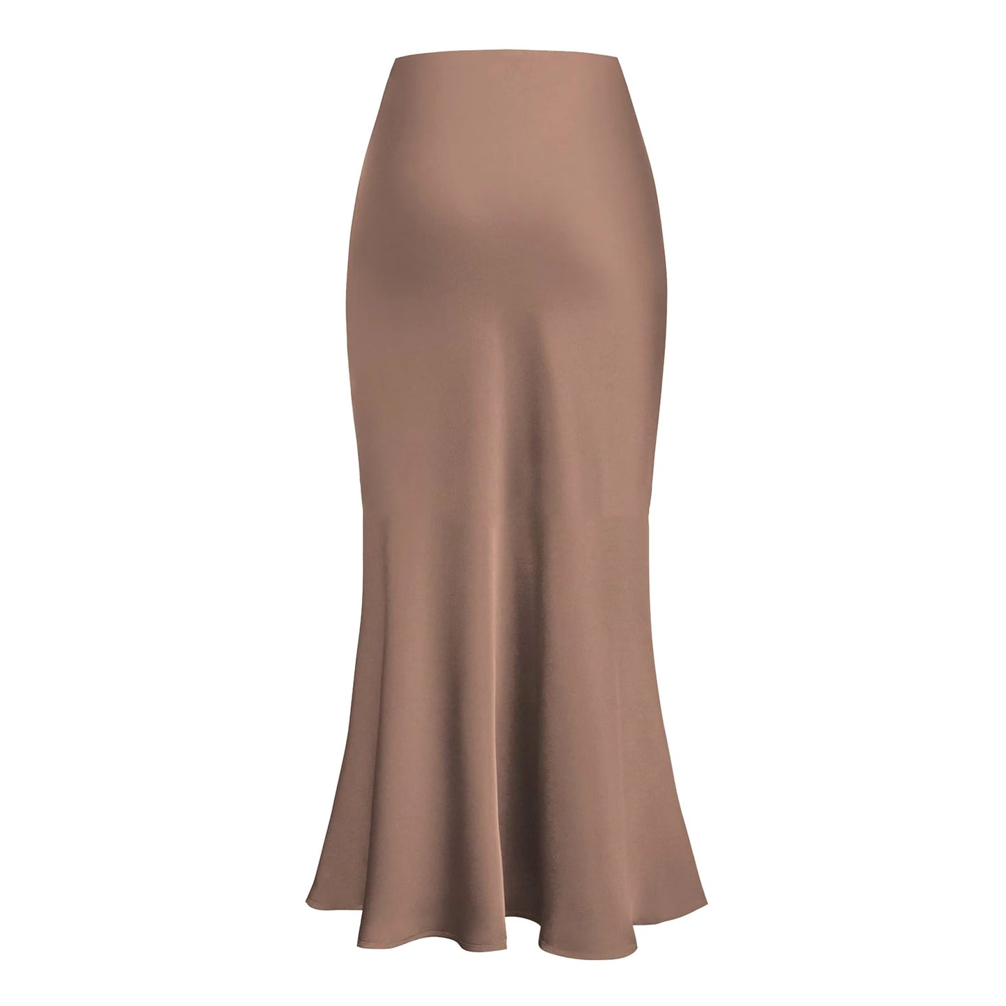 Falda Satén Mujer Larga 2025 - Falda Maxi Recta Elegante Negra Champagne