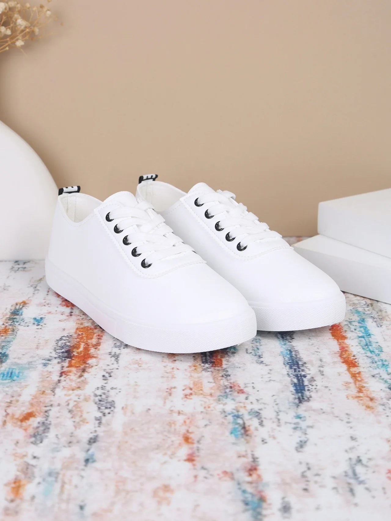 Sneakers Mujer Verano 2025 - Zapatillas Transpirables Suela Suave Blancas